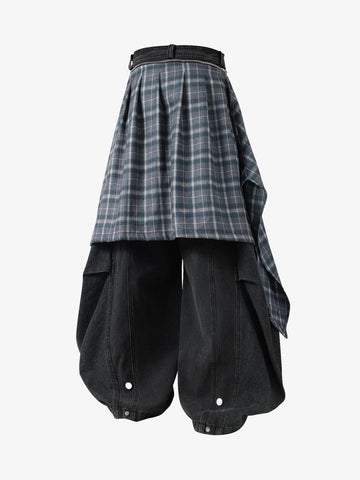 Detachable Skirted Curved Jeans 