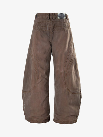 Grunge Deconstructed Eyelet Baggy Jeans