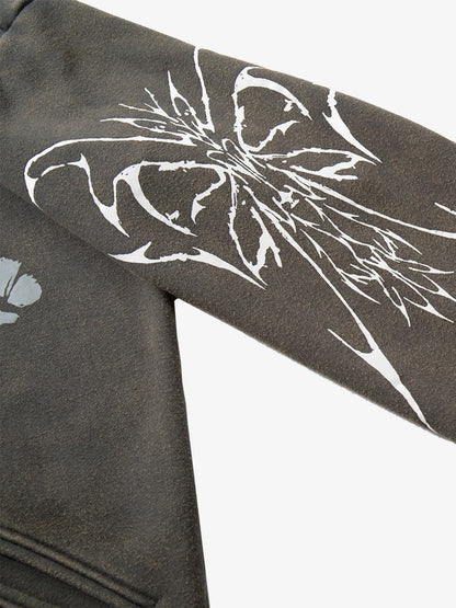 Punk Gothic Butterfly Graphic Streetwear Jacket 
