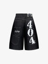 Multi-Pocket Raw Edge Jorts 3/4 Length Wide