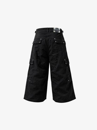 Studded Appliqué Cargo Shorts