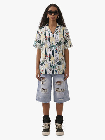 French Peacock Manor Cuban Shirt