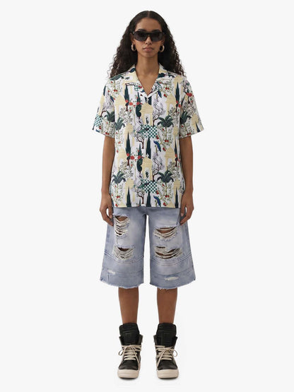 French Peacock Manor Cuban Shirt