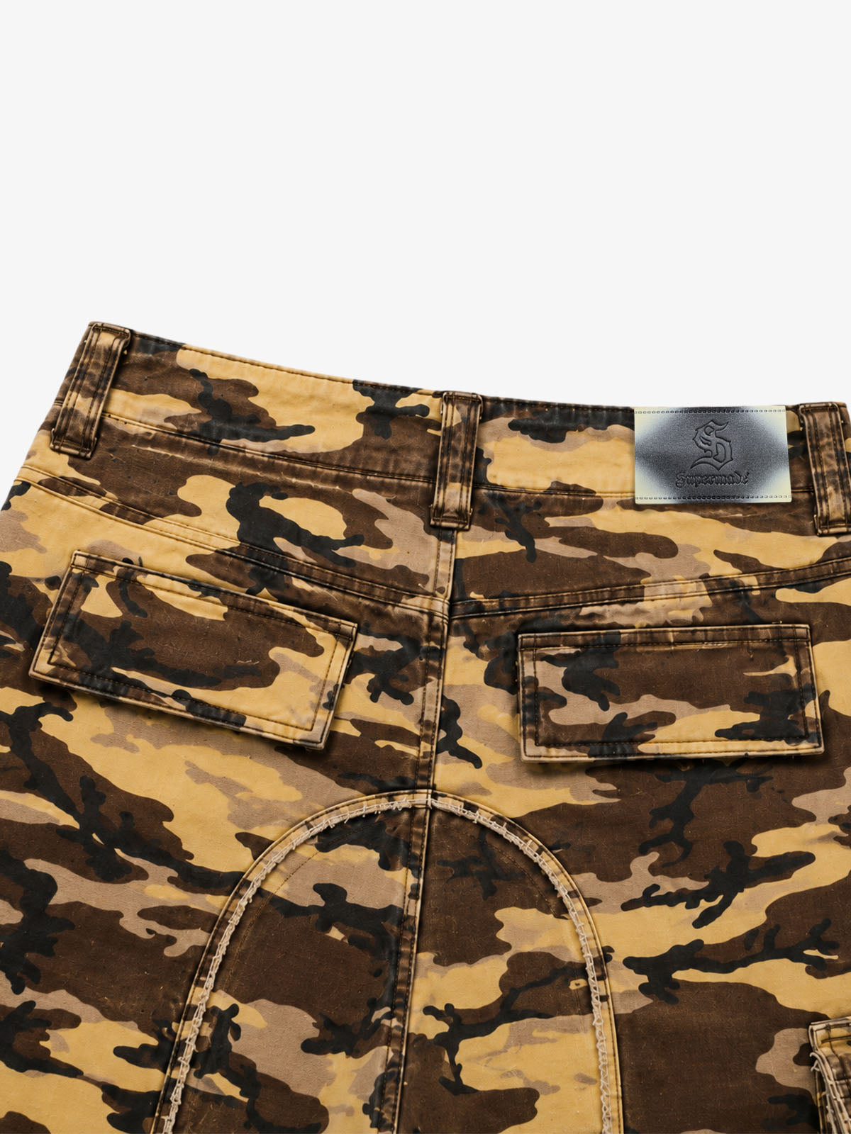 Five-Button Camo Cargo Shorts