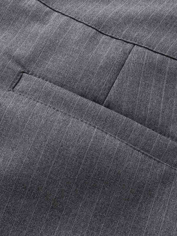 Double Waist Pinstripe Balloon Pants 