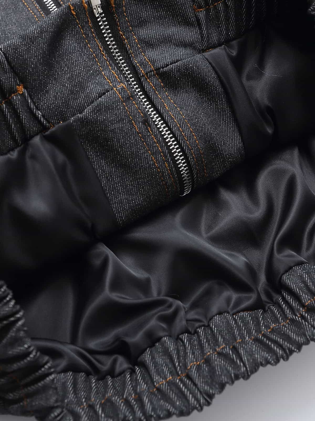 Washed Cropped Workwear Jacket