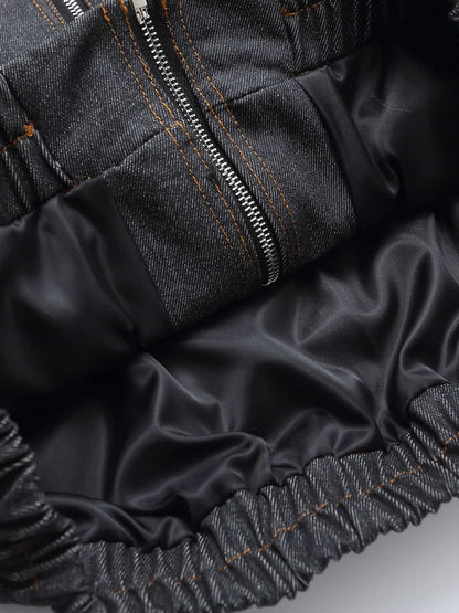 Washed Cropped Workwear Jacket