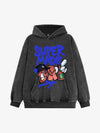 Original Contrast Color Letter Graphic Hoodie 