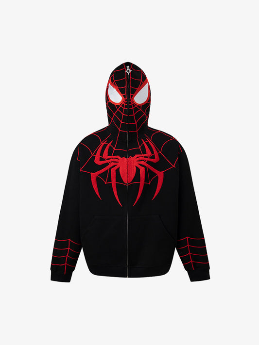 Spider Graphic Zip Hoodie