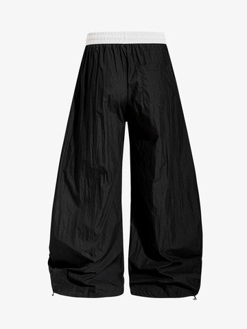 Lightweight Blue Windbreaker Pants – Packable Water-Resistant Utility Fit