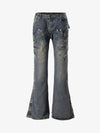 Stud Low-Rise Bootcut Jeans