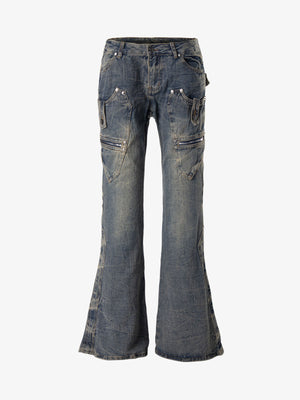 Stud Low-Rise Bootcut Jeans