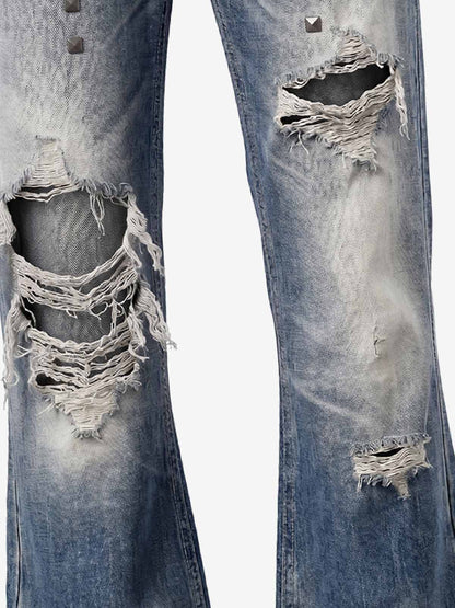 Studded Flag Bootcut Jeans