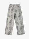 Paisley Jacquard Denim Jeans 