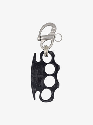 Retro Black Metal Knuckle Keychain