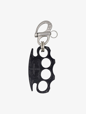 Retro Black Metal Knuckle Keychain
