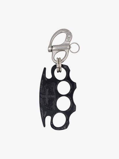 Retro Black Metal Knuckle Keychain