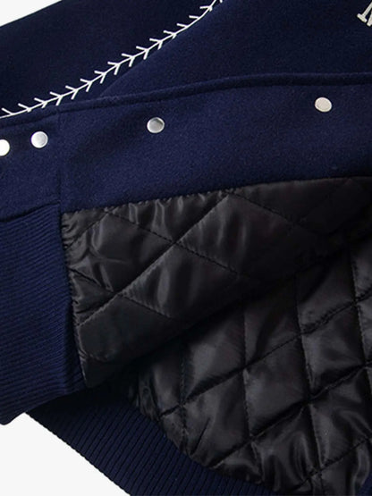 Baseball Stitch Embroidered Varsity Jacket 