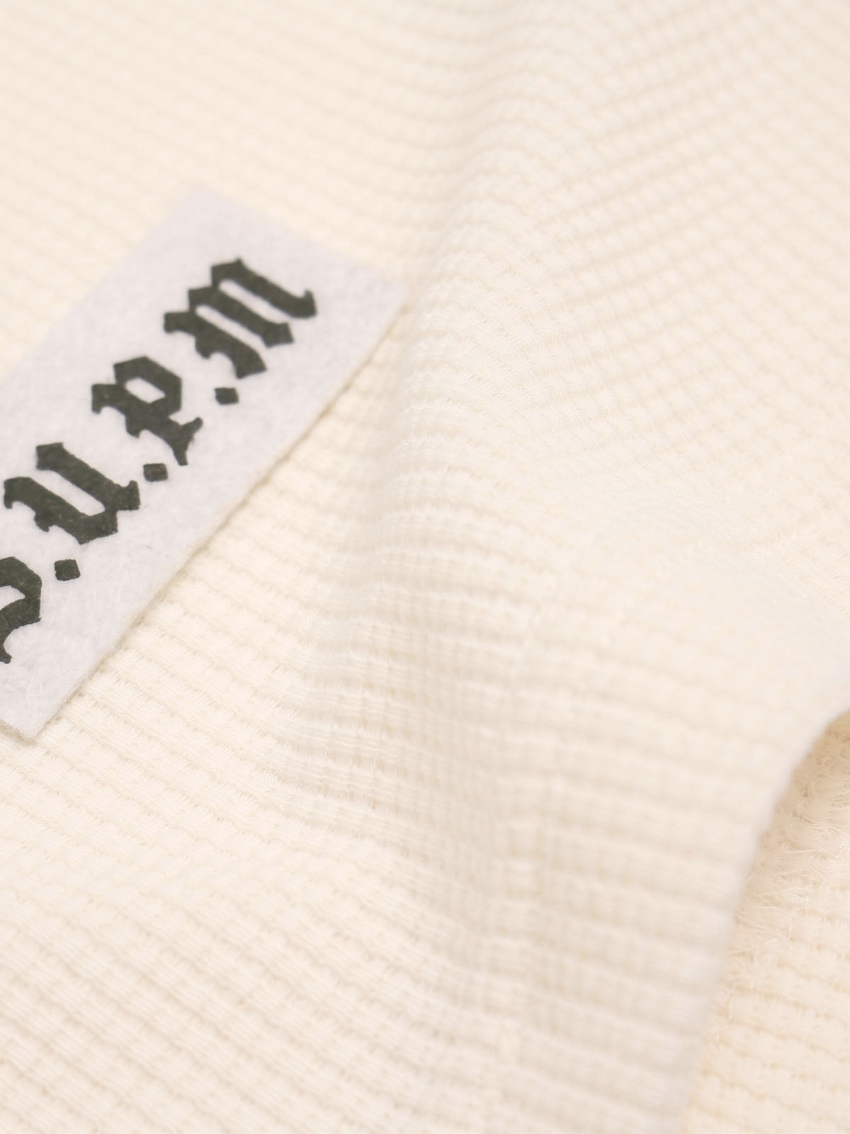 White Oversized Waffle Knit Tee – Love Graphic Relaxed Fit Streetwear