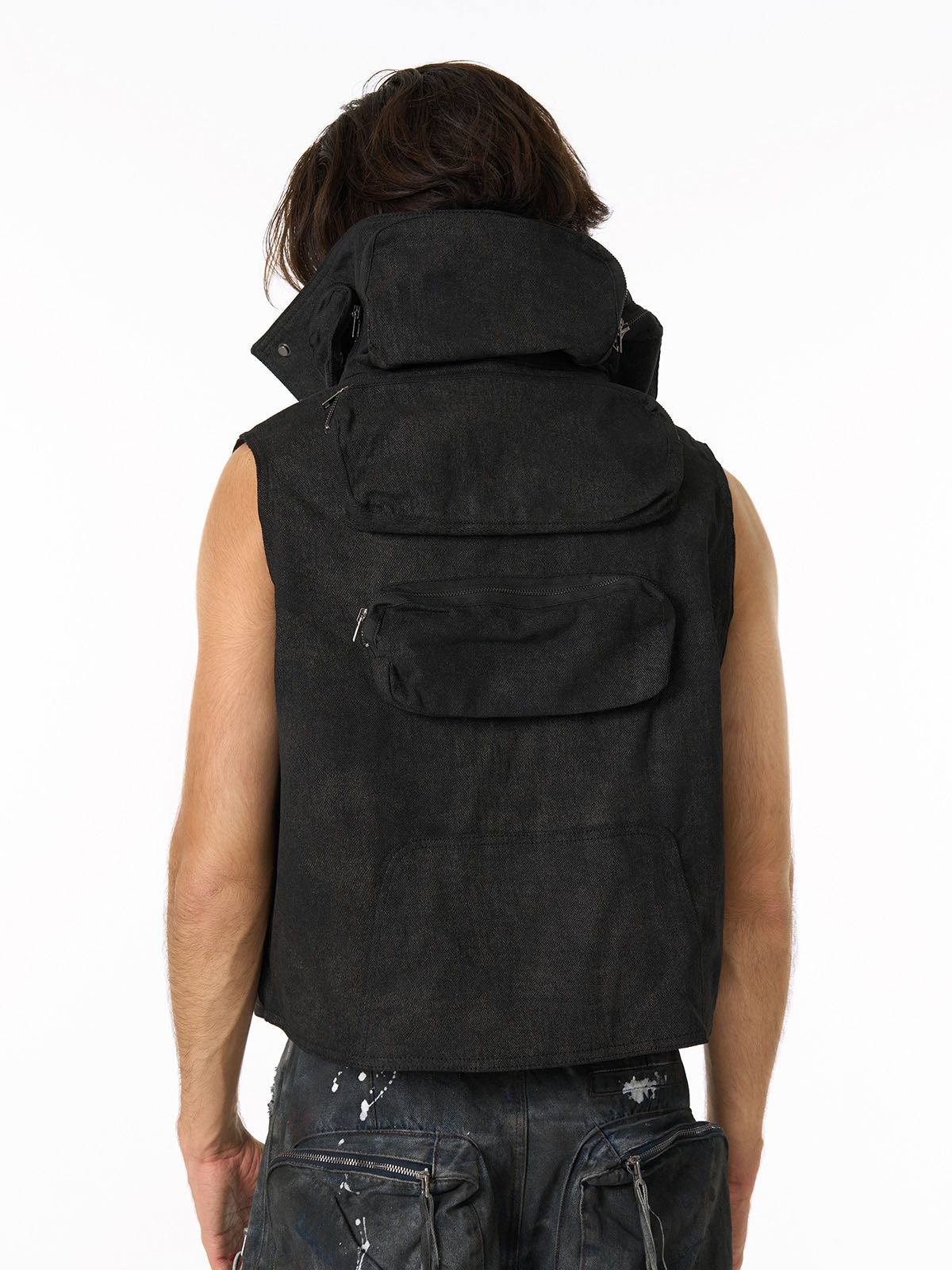 Heavy-Duty Multi-Pocket Multi-Zipper Vest 