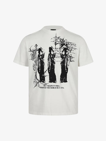 Gothic Statuette Cotton Jersey T-Shirt 