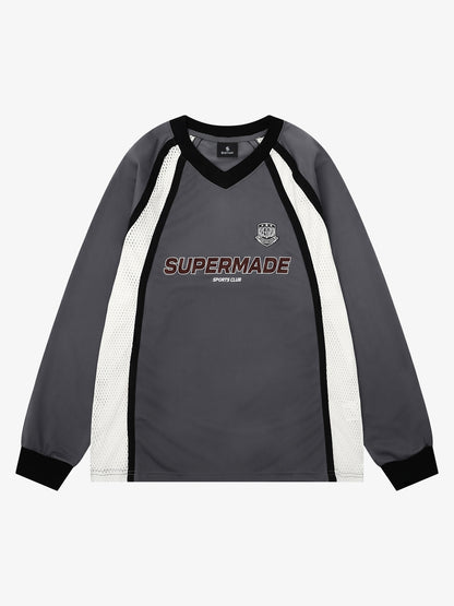 Mesh Patchwork Sweatshirt