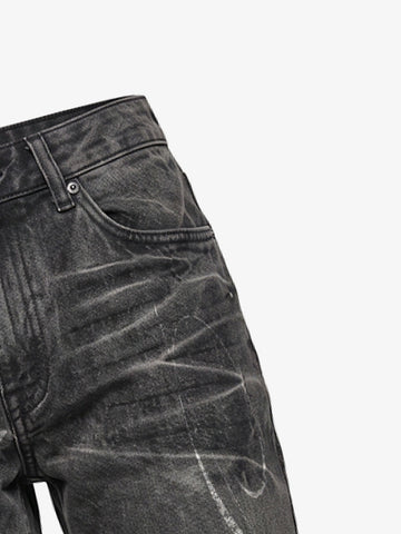 Crackle Star Pleated Jeans
