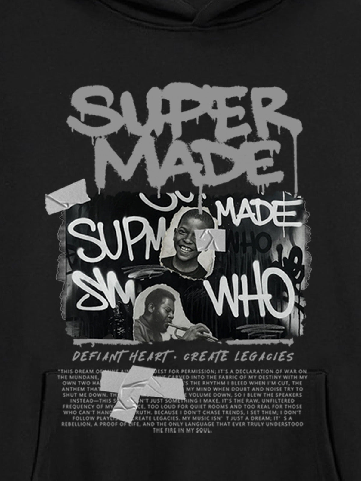 Trendy Retro Graffiti Character Hoodie 