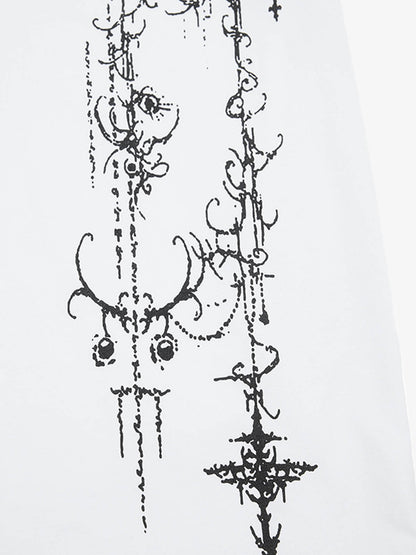 Gothic Thorns Pattern T-Shirt