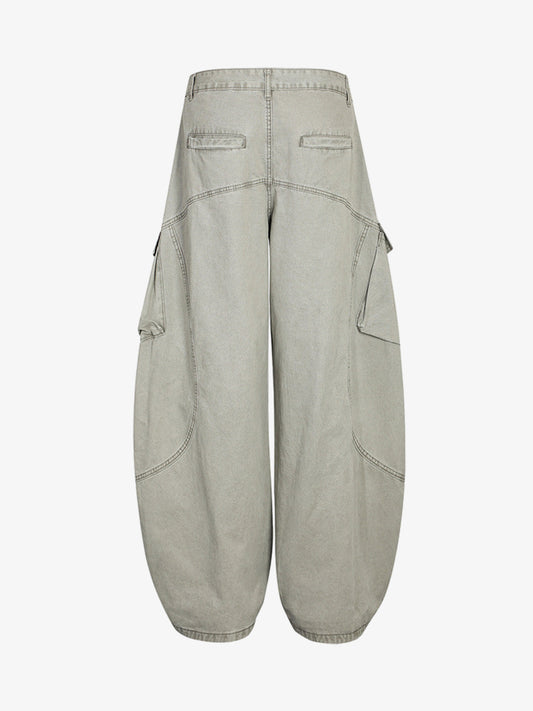 Patchwork Multi-Pocket Workwear Casual Machete Pants 