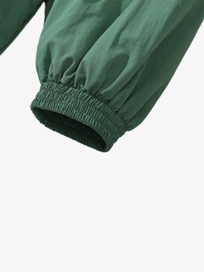 Color Block Full-Zip Nylon Windbreaker