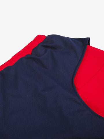 Mock Layer Patchwork Baggy Sweatpants