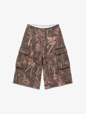 Five-Button Camo Cargo Shorts