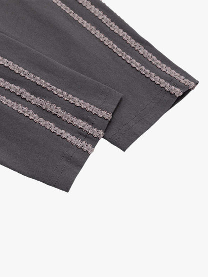 Striped Graphic Layered Patchwork Sweatshirt