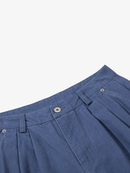 Distressed Workwear Cropped Cargo Jorts