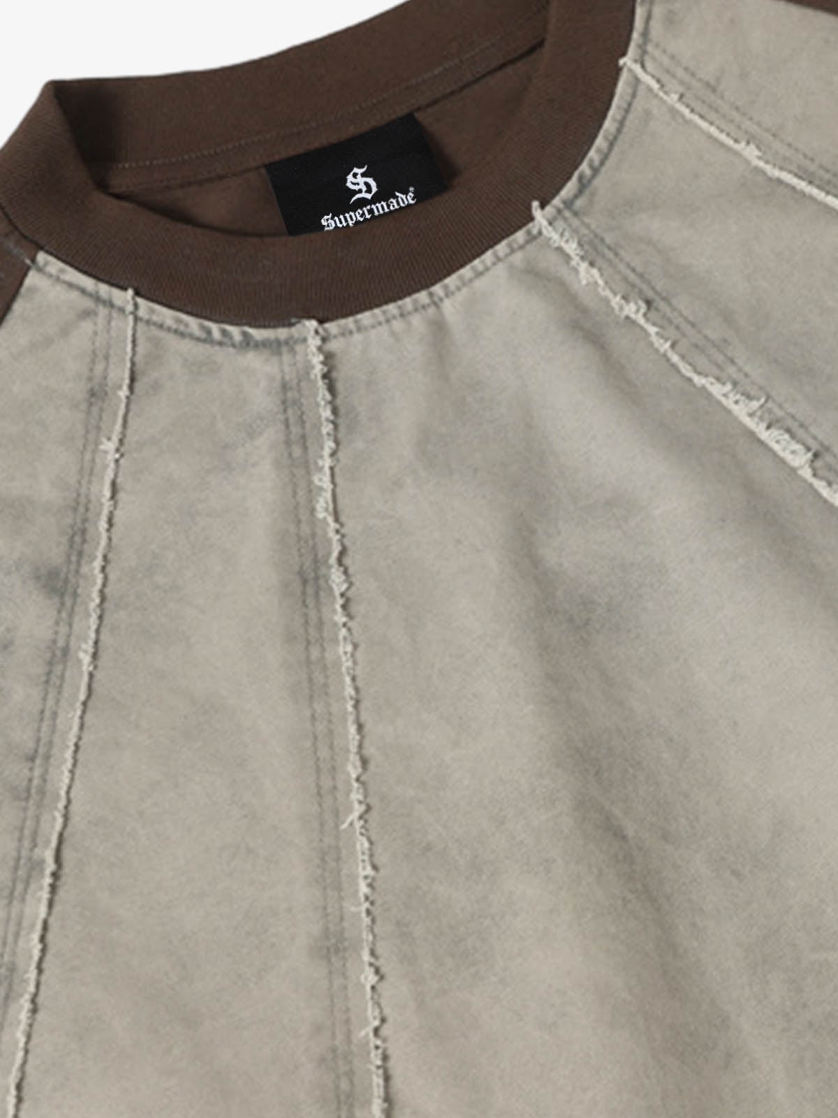 Vintage Washed Raw Seam Raglan T-Shirt