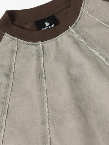 Vintage Washed Raw Seam Raglan T-Shirt