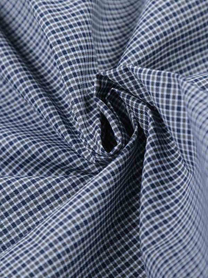 Irregular Plaid Collar Button Shirt