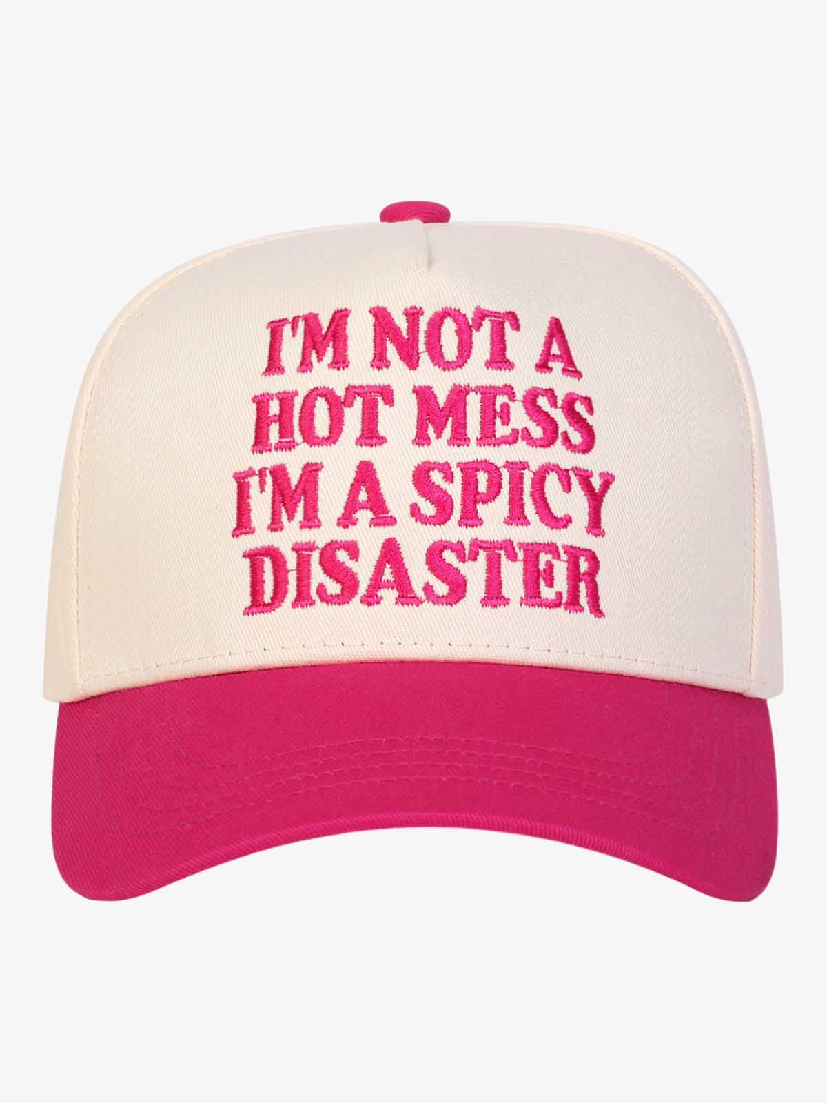 CottFunny Slogan Embroidered Contrast Baseball Cap