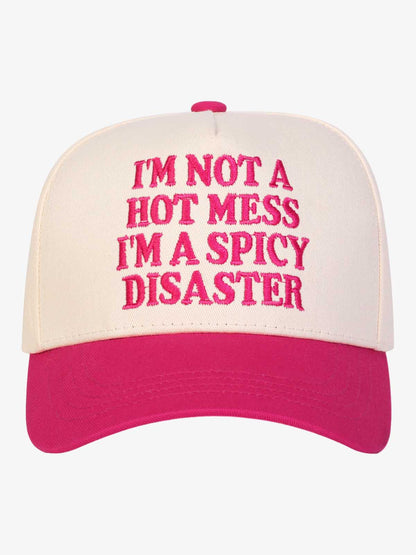 CottFunny Slogan Embroidered Contrast Baseball Cap