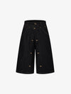 Double-Waisted Multi-Button Denim Jorts