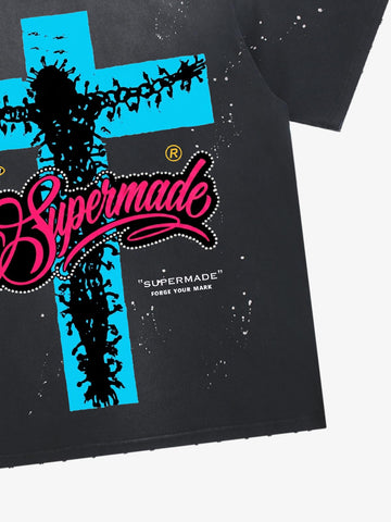 Passion of Christ Graffiti Paint Splatter Tee