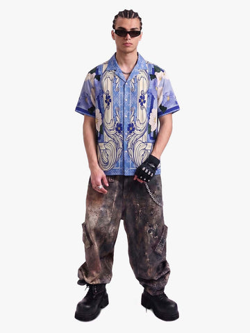 Vintage Baroque Floral Cuban Shirt