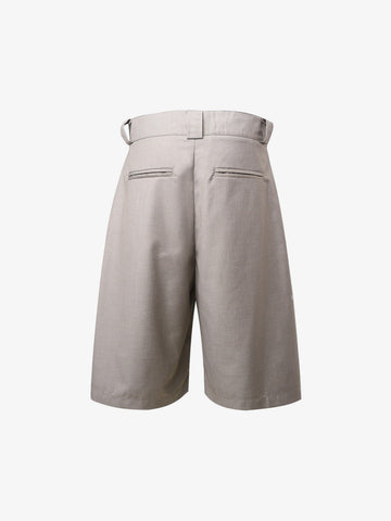 Vintage Deconstructed Pleated Shorts 