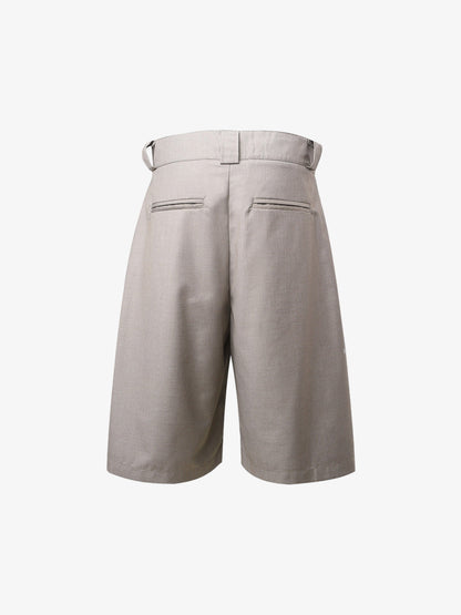 Vintage Deconstructed Pleated Shorts 
