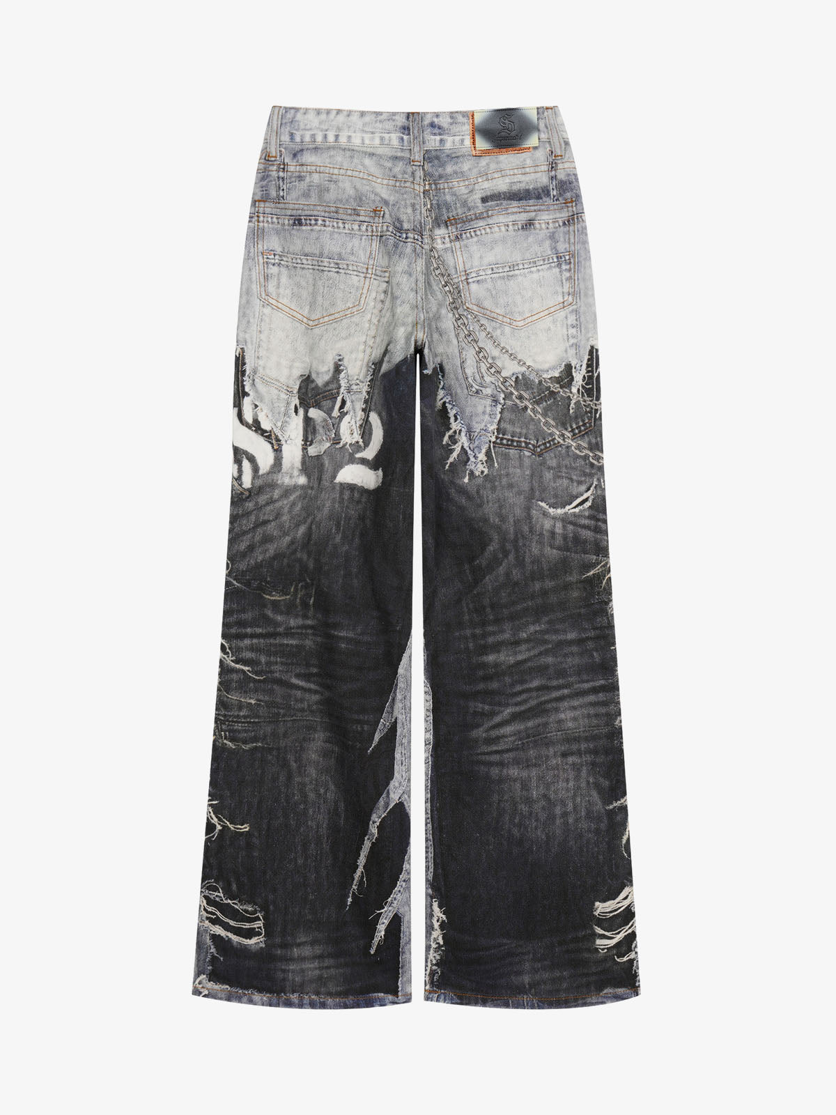 Punk-Style Baggy Wide-Leg Jeans