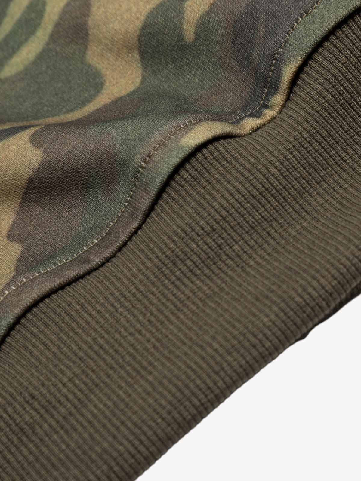 Camo Print '1998' Off-Shoulder Sweatshirt