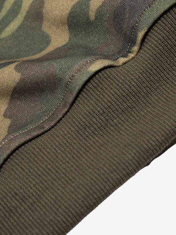 Camo Print '1998' Off-Shoulder Sweatshirt
