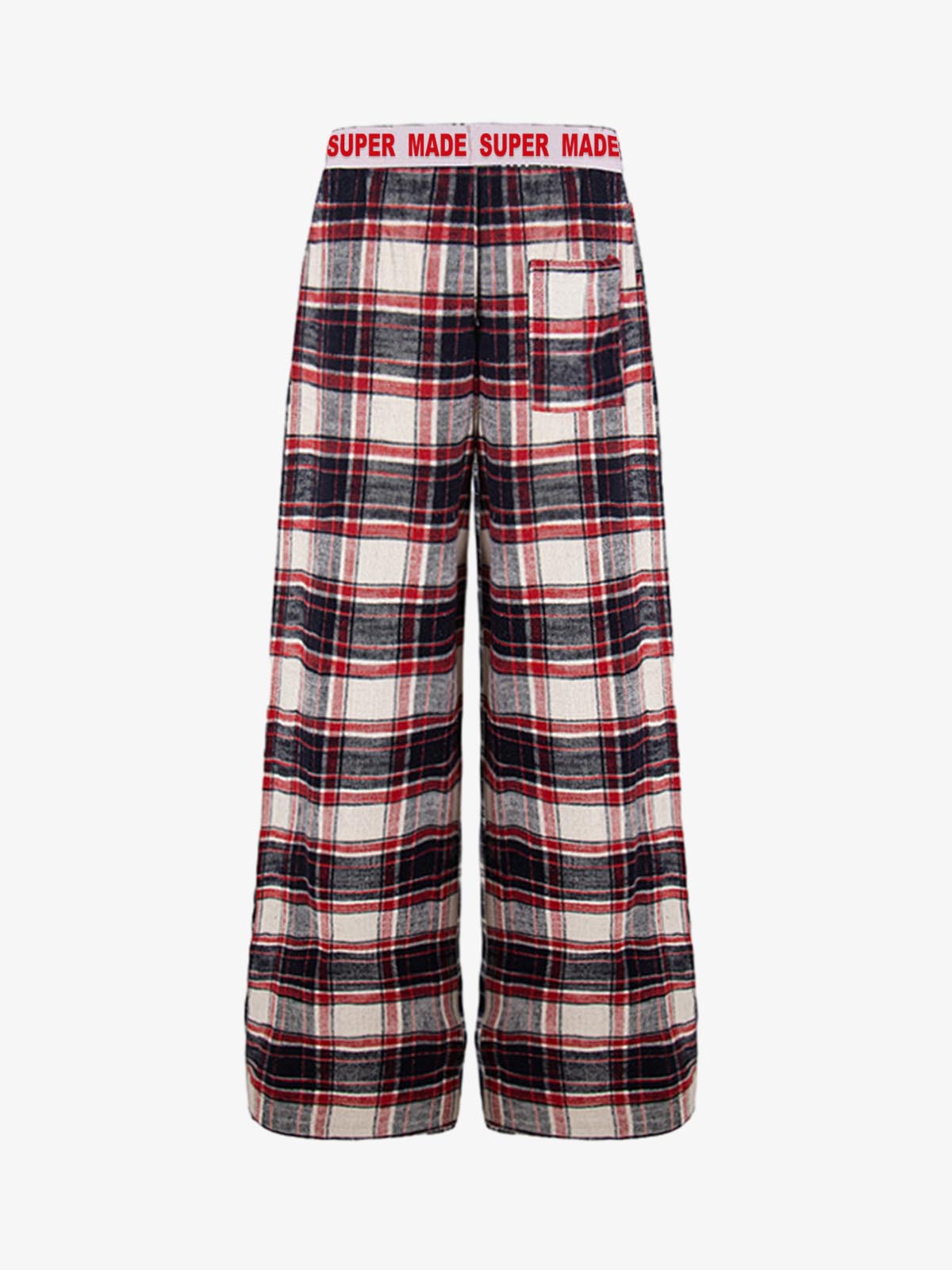 Super Soft Cotton Flannel Pajama Pants – Wide-Leg Plaid Lounge Pants