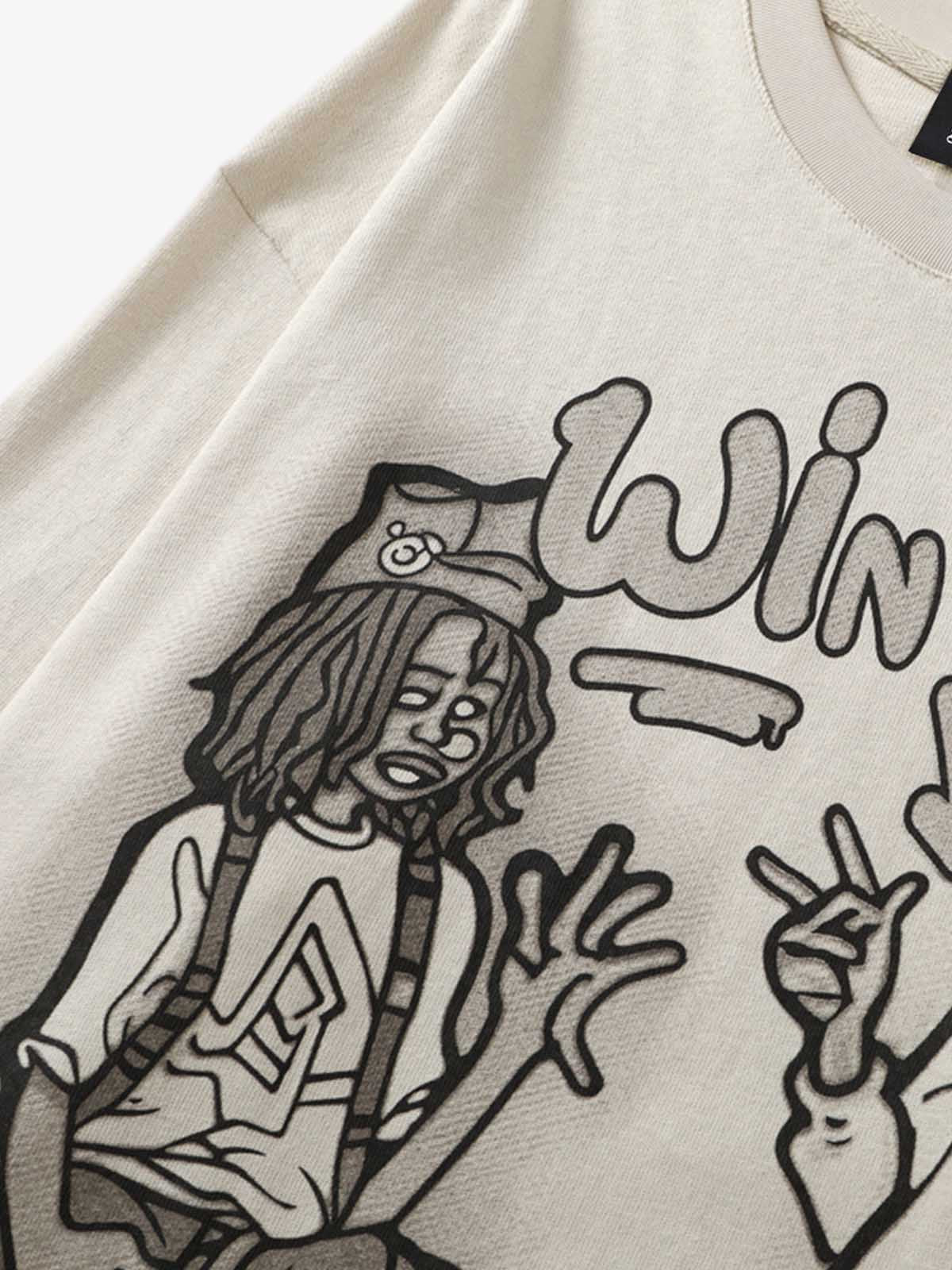 Graffiti Patchwork Long Sleeve Tee